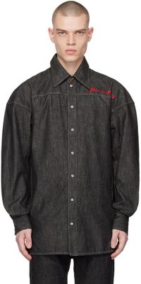 Vivienne Westwood Black Football Denim Shirt