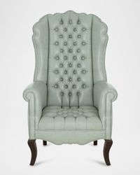 Ariel Leather Tufted Accent Chair