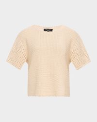 Khloe Short-Sleeve Crochet Top