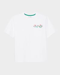 spring bouquet embroidered cotton tee