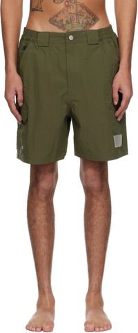 CARRER Green Cargo Pocket Swim Shorts