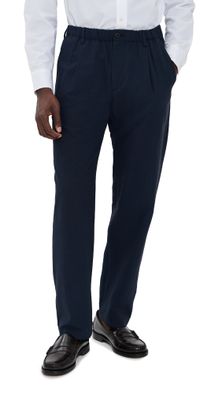 Club Monaco Elasticated Seersucker Trousers Navy S