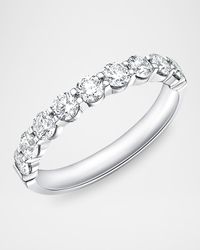 Petite Prong 9-Stone Diamond Band in Platinum