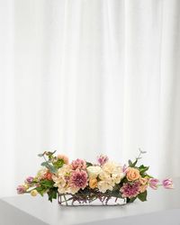 Cafe Au Lait Combo Faux Flowers in Vase