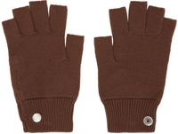 Rick Owens Brown Cashmere Mittens