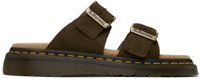 Dr. Martens Khaki Josef Suede Slide Sandals