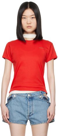 Coperni Red Printed Logo T-Shirt