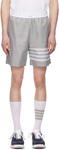 Thom Browne Gray 4-Bar Shorts