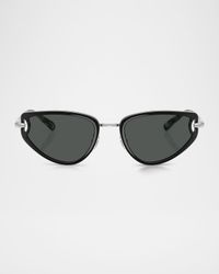 TY6115 Cat Eye Metal Sunglasses