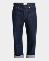 Men's Cuffed Wide-Leg Jeans