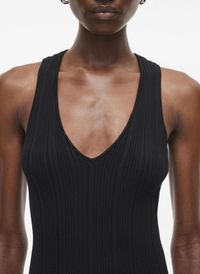 Rouge Edit - Robe midi ajustée - Taille L - Noir