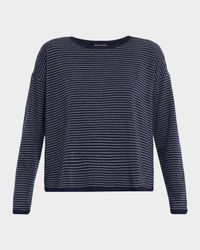 Striped Terry Crewneck Top