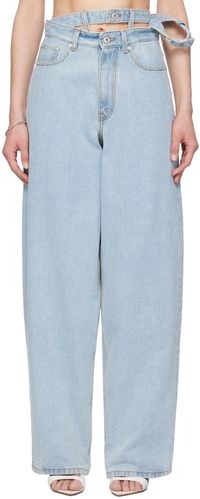 Y/Project Blue Double Waist Jeans