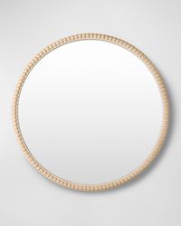 Dwarka Wooden Round Mirror