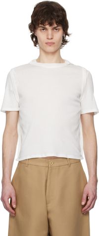 Eckhaus Latta T-shirt blanc à panneaux