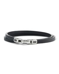 Streamline Leather Double-Wrap Bracelet