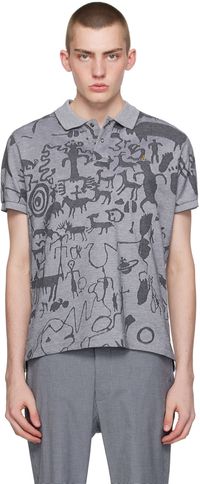 Vivienne Westwood Gray Jacquard Polo