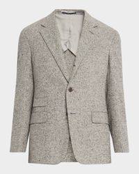 Men's Wool Tweed Donegal Single-Breasted Sport Coat