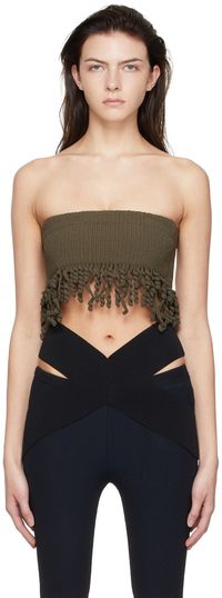 Dion Lee Green Cotton Bandeau