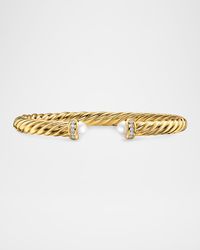 Cablespira Flex Bracelet with Gemstones and Diamonds in 18K Gold, 6mm
