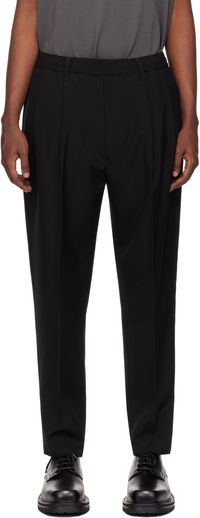 N.Hoolywood Black Wide Tapered Easy Trousers