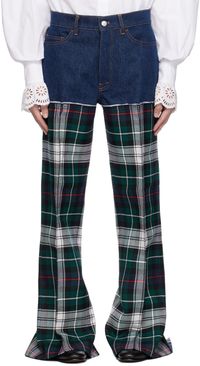 Meryll Rogge Blue Tartan Jeans