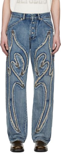 Thug Club Blue Frayed Jeans