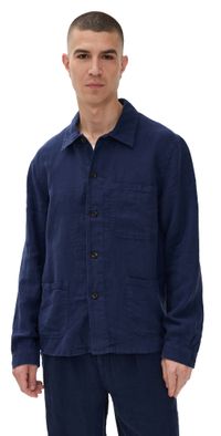 Polo Ralph Lauren Linen Chore Jacket Newport Navy S