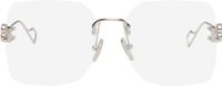 Balenciaga Silver Rimless Glasses