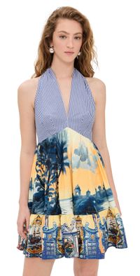 Camilla Ruffle Hem Halter Mini Dress Song Of Saint Anthony XS