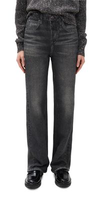 rag & bone Miramar Fleece Pull On Wide Leg Pants Washed Black XXS