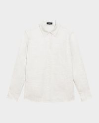 Long-Sleeve Straight Shirt