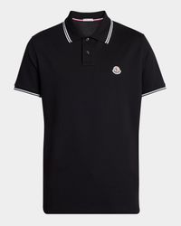 Men's Pique Logo Patch Polo Shirt