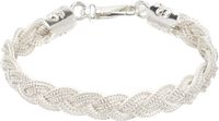Emanuele Bicocchi Silver Ice Flat Braided Bracelet