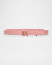 DG Logo Calfskin Leather Belt