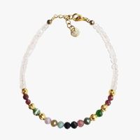 Ginandger - Bracelet pierre de lune et tourmaline - Taille Unique - Multicolore