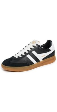 Gola Cyclone Leather Sneakers Black/White/Gum 11