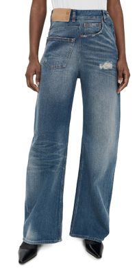 MM6 Maison Margiela Twist Wide Leg Jeans Medium Blue 28