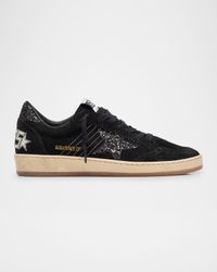 Ball Star Suede Glitter Low-Top Sneakers