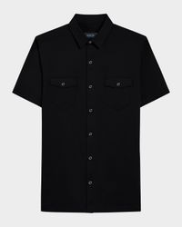 Men's OoohCotton Short-Sleeve Shirt with Chest Pockets