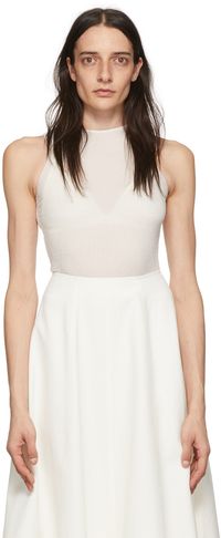 GIA STUDIOS White Polyester Bodysuit