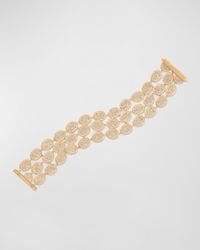 18K Yellow Gold Lunaria Alta Three Strand Bracelet