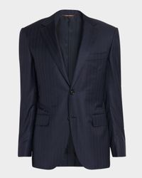Men's Tonal Stripe Wool Stretch Sport Coat