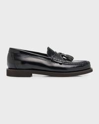 Leather Monili Tassel Penny Loafers