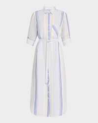 Alex Striped A-Line Midi Shirtdress