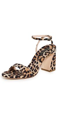 Loeffler Randall Malia Simple Heeled Sandals Leopard 5.5