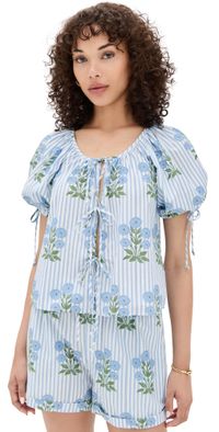 Saylor Rheese Block Print Top Multi XS