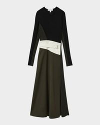 Emilina Ribbed Colorblock Midi Dress