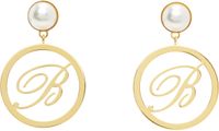 Blumarine Gold Faux-Pearl Earrings