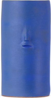 Rami Kim Studio Blue Ceramic Face Vase